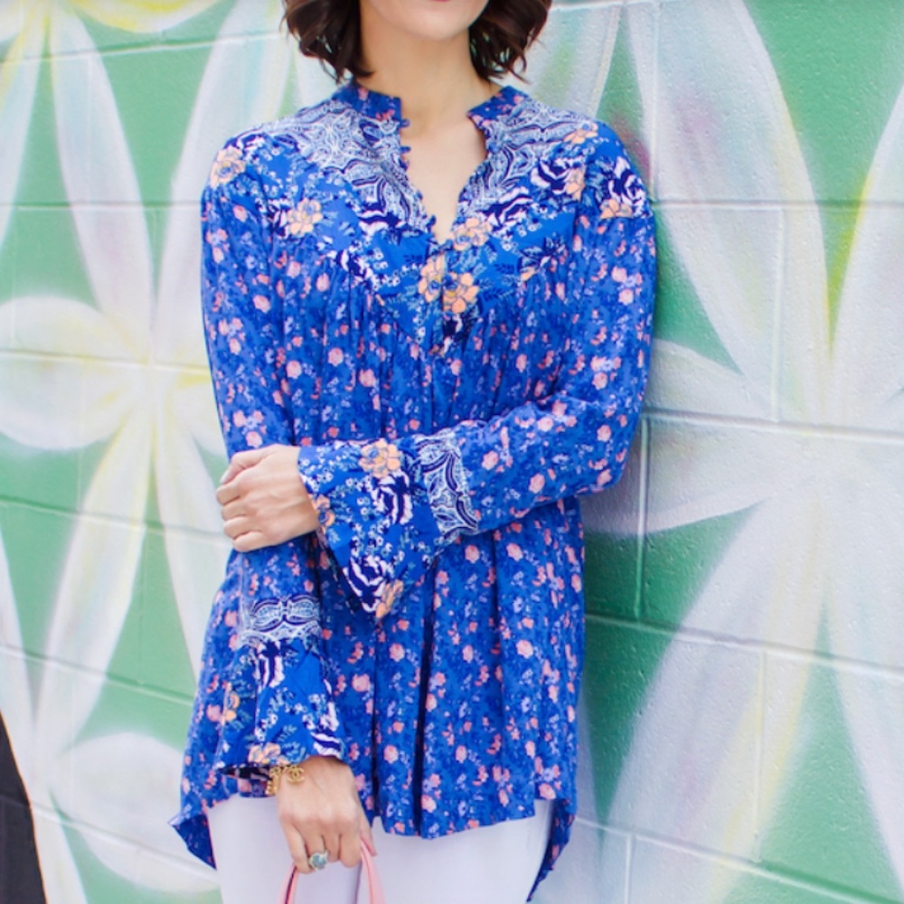 Free People Wildflower Fields Tunic Size Small
